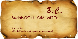 Budaházi Cézár névjegykártya